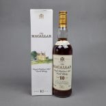 Macallan 10 Year Old 1990's Whisky (Please note marks to lid of box)