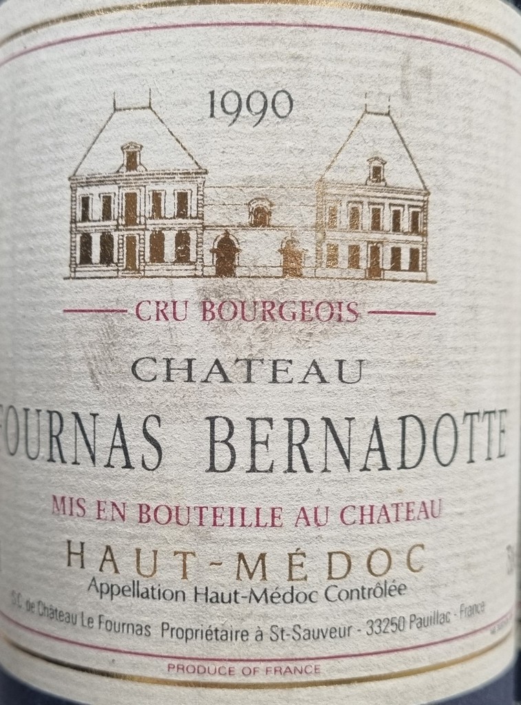 5 Bottles Chateau Fournas Bernadotte to include 4 Bottles Chateau Fournas Bernadotte 1990- Haut - Image 3 of 3