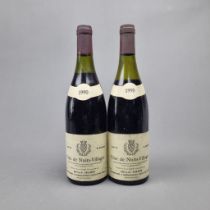 2 Bottles Gerard Julien - 1990 Cote de Nuit Villages – Borgogne