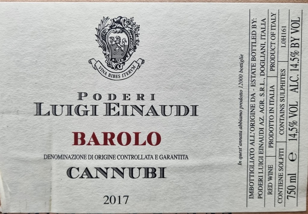 Luigi Einaudi Cannubi 2017 Barolo - 6 Bottles Original Cardboard Crate Wines recently released, duty - Image 3 of 3