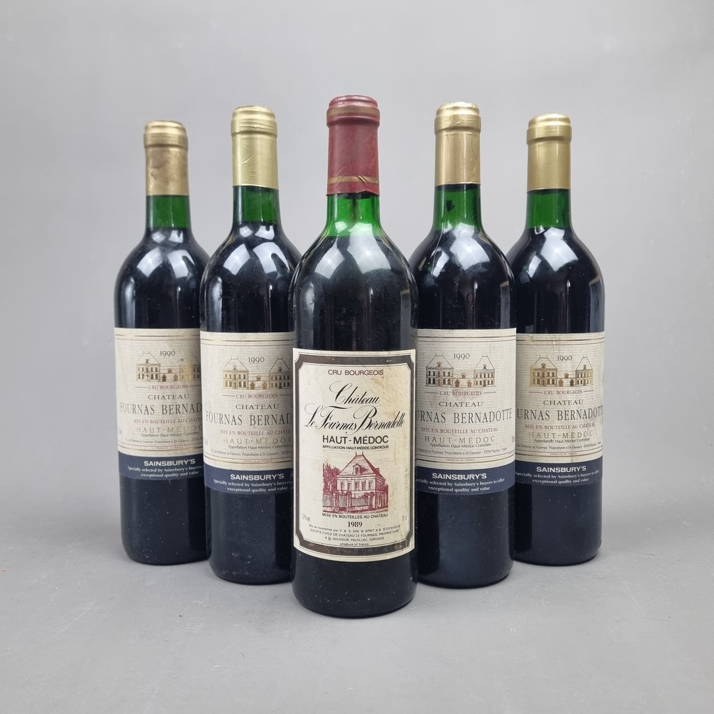 5 Bottles Chateau Fournas Bernadotte to include 4 Bottles Chateau Fournas Bernadotte 1990- Haut