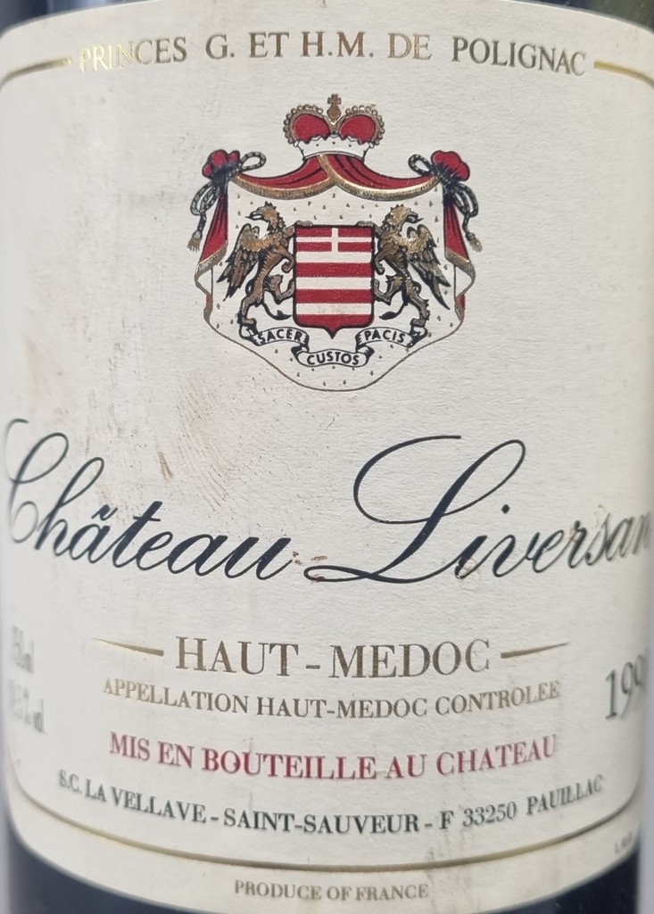 2 Bottles 1990 Haut Medoc to include: Chateau Liversan – Haut Medoc  - 1990, Chateau Baron - Image 2 of 3