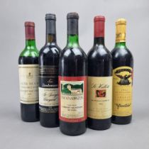 5 Bottles Australian Red to include: Lindemans St George – 1989, Tim Knappstein Cabernet Sauvignon –