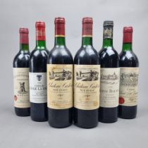 6 Bottles Medoc to include: Chateau Beaumont Cru Bourgeois Haut-Medoc – 1988, Chateau Castera –