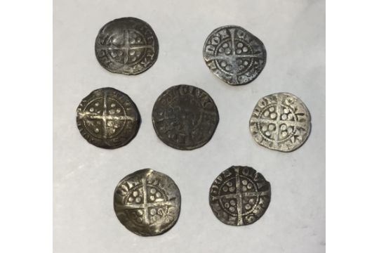 Collection of Edward I/II Silver Hammered Pennies, London Mint. (7) - Image 2 of 2