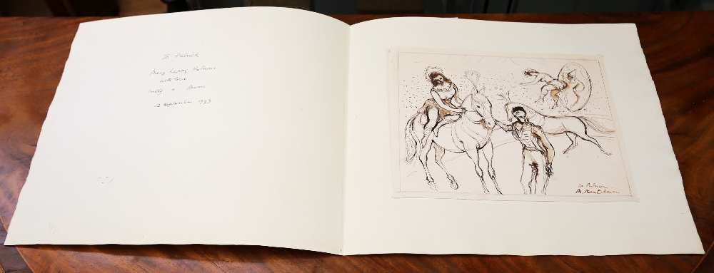 ***RE-OFFER SEPT*** Morris Kestelman RA (British, 1905-1988) The Ring Master ink sketch, 19 x - Image 4 of 4