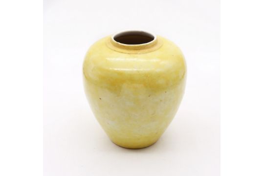 A Chinese iridescent yellow glazed ginger jar, 19th / 20th century, approx. 18cm high. Further - Image 1 of 6