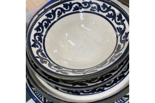 Moroccan Tagine and bowls and Large Moroccan bowl - Image 2 of 9