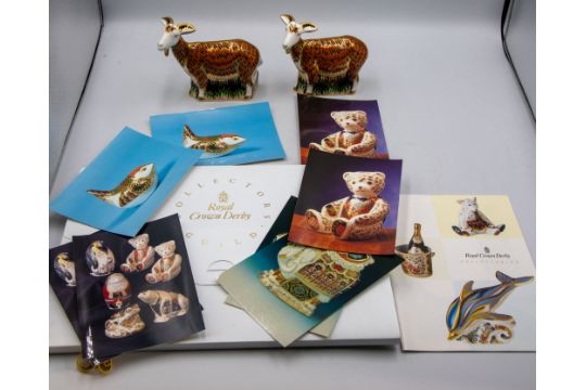 A pair of Royal Crown Derby Nanny Goat paperweights exclusively made for the Crown Derby Visitor - Image 1 of 3