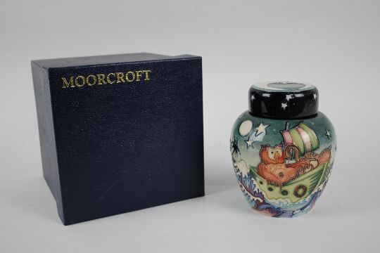 Moorcroft Pottery Nursery Rhyme Series Ginger Jar "Owl and the Pussycat" - Image 1 of 2