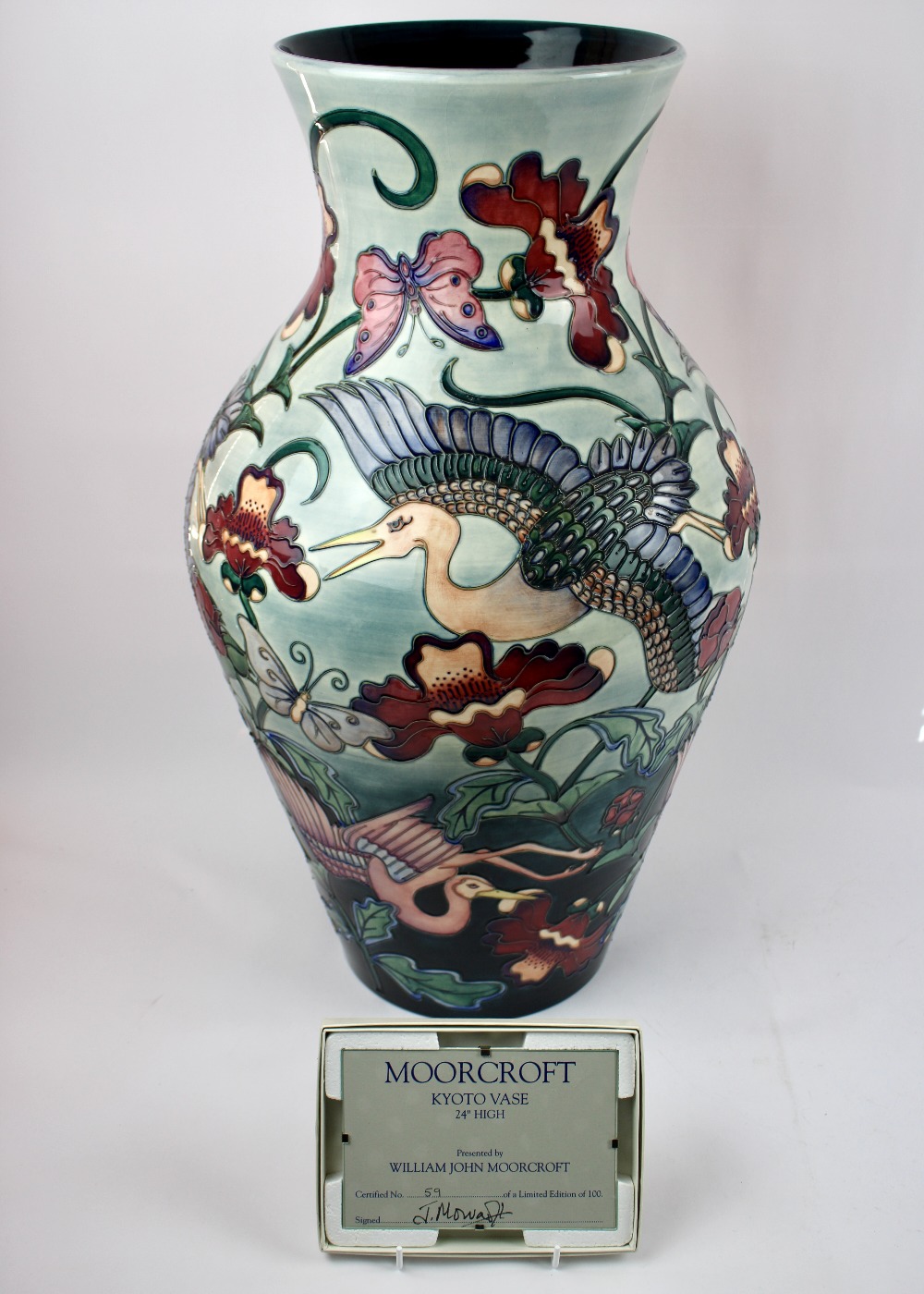 Moorcroft - Large Exhibition Size Limited Edition Kyoto Pattern Vase, Designed by Rachel Bishop