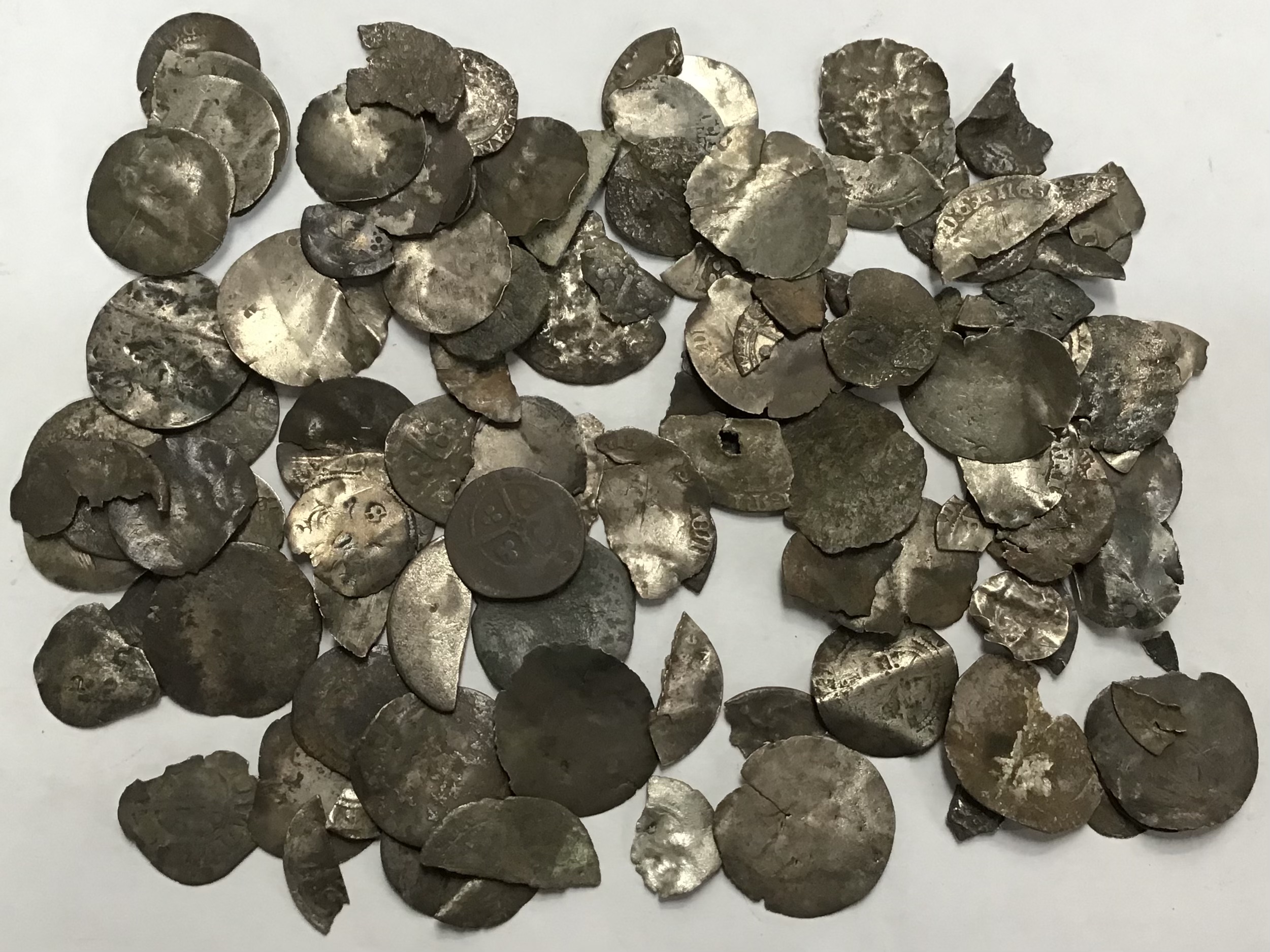 Collection of Predominantly Hammered Silver Coins, Metal Detector found. Approximately 72g. All in