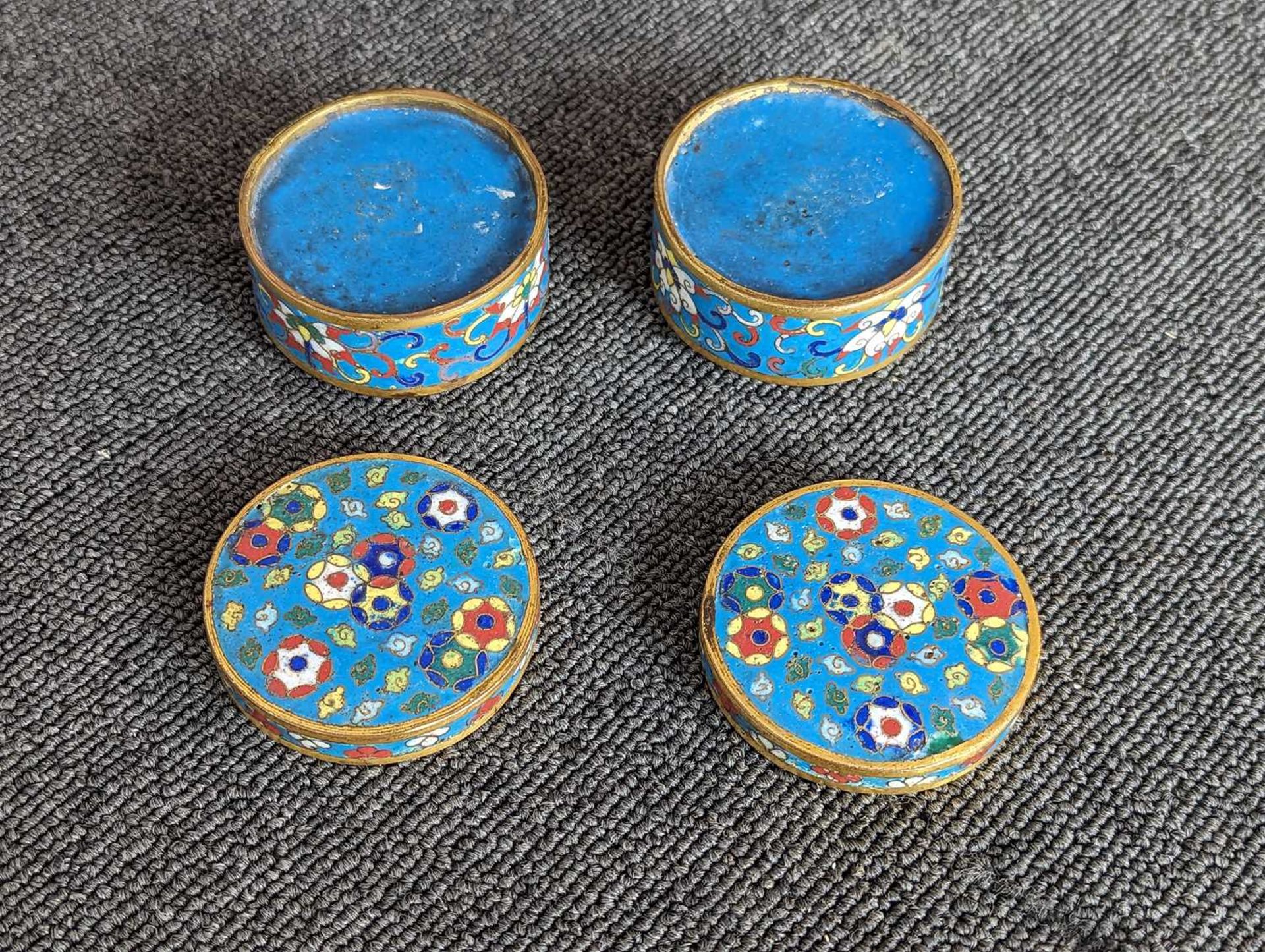 SET OF CLOISONNE BOXES - Image 7 of 15