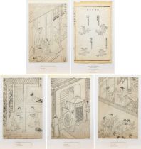 (R) SET OF FIVE WOODPRINTS