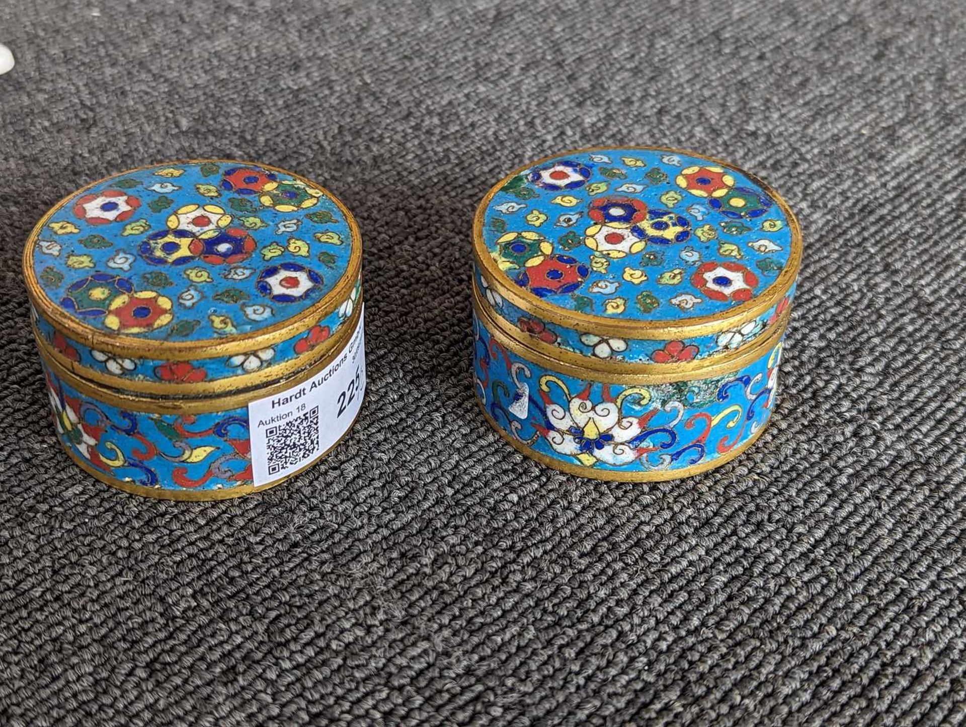 SET OF CLOISONNE BOXES - Image 10 of 15