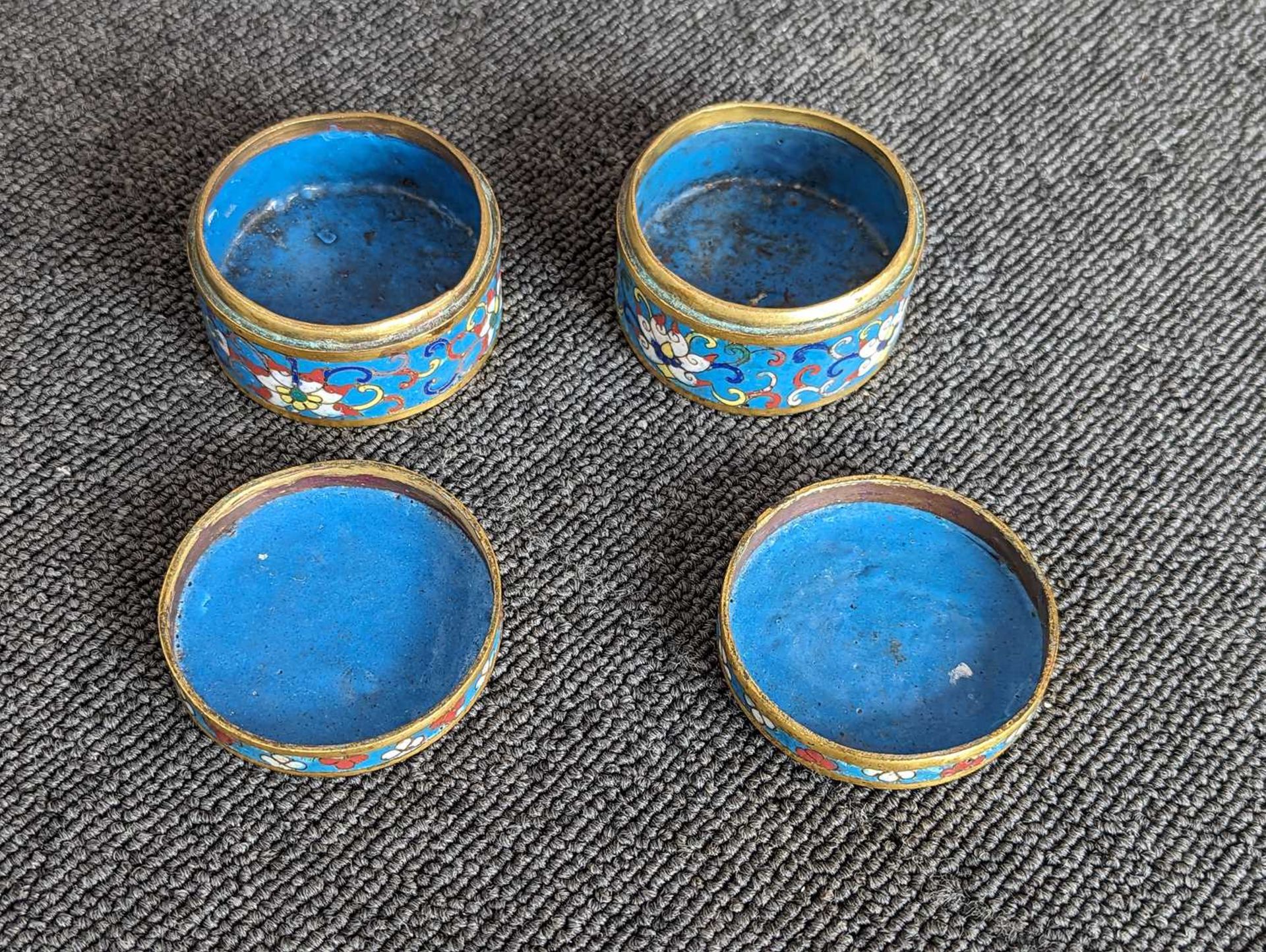SET OF CLOISONNE BOXES - Image 6 of 15