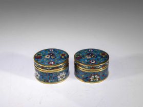 SET OF CLOISONNE BOXES