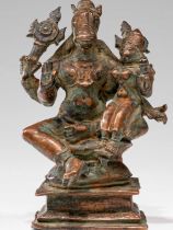 RARE SCULPTURE OF KALKI AND PADMA