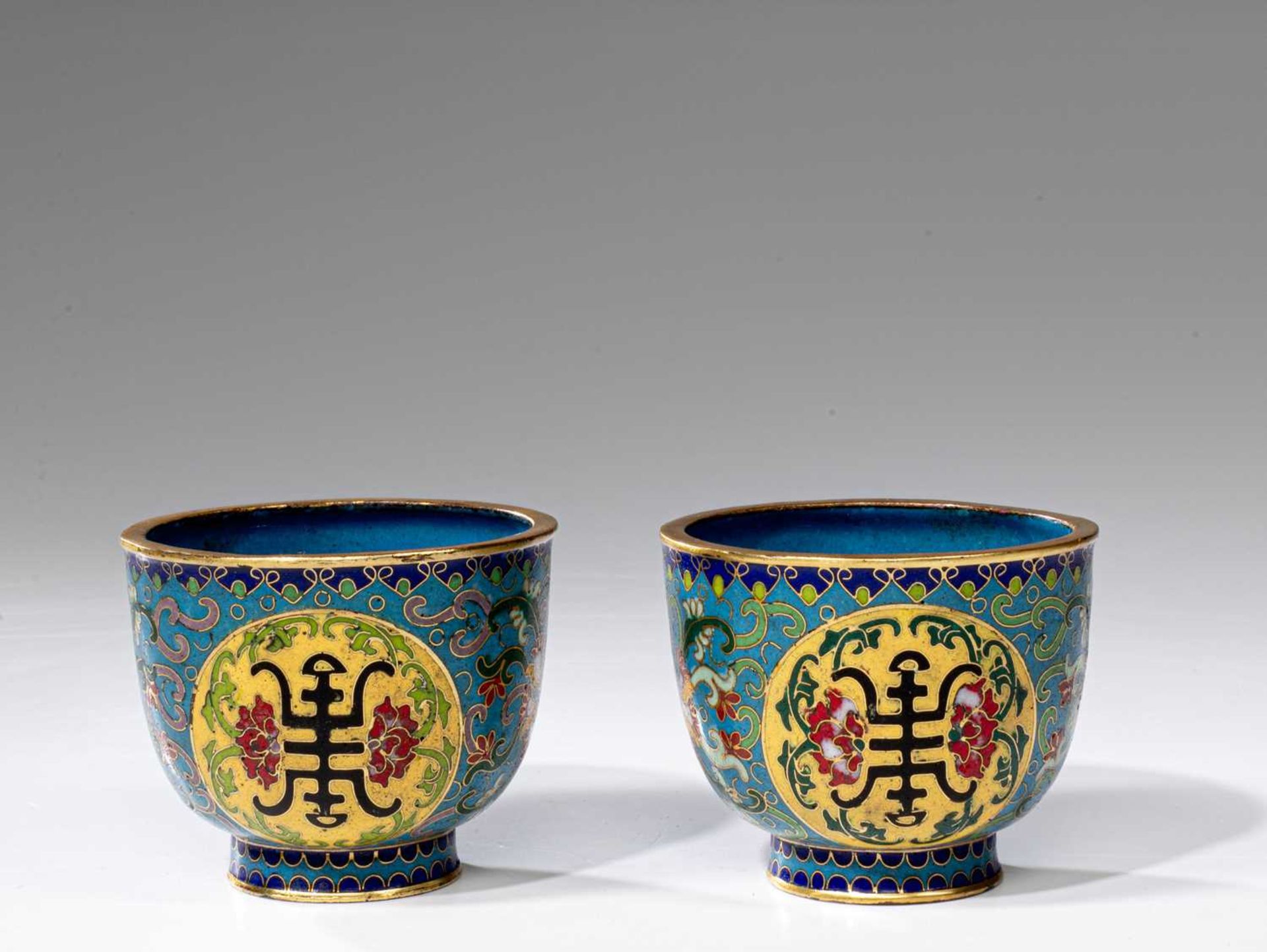 TWO CLOISONNE CUPS - Image 3 of 5