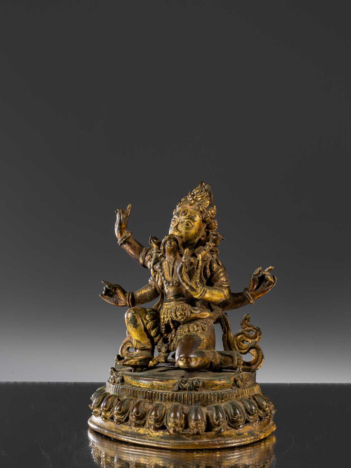 RARE BHAIRABA WITH CONSORT - Image 2 of 6