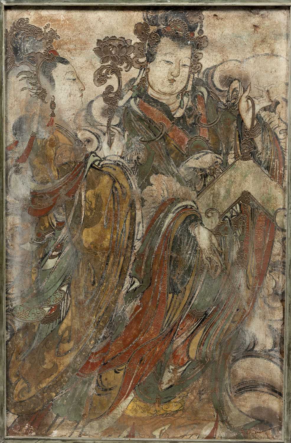 STANDING GUANYJIN'S WALL PAINTING - Image 2 of 4