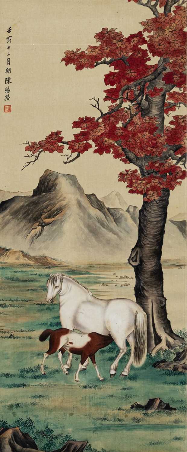 CHEN YUAN DU | TWO HORSES - Image 3 of 13