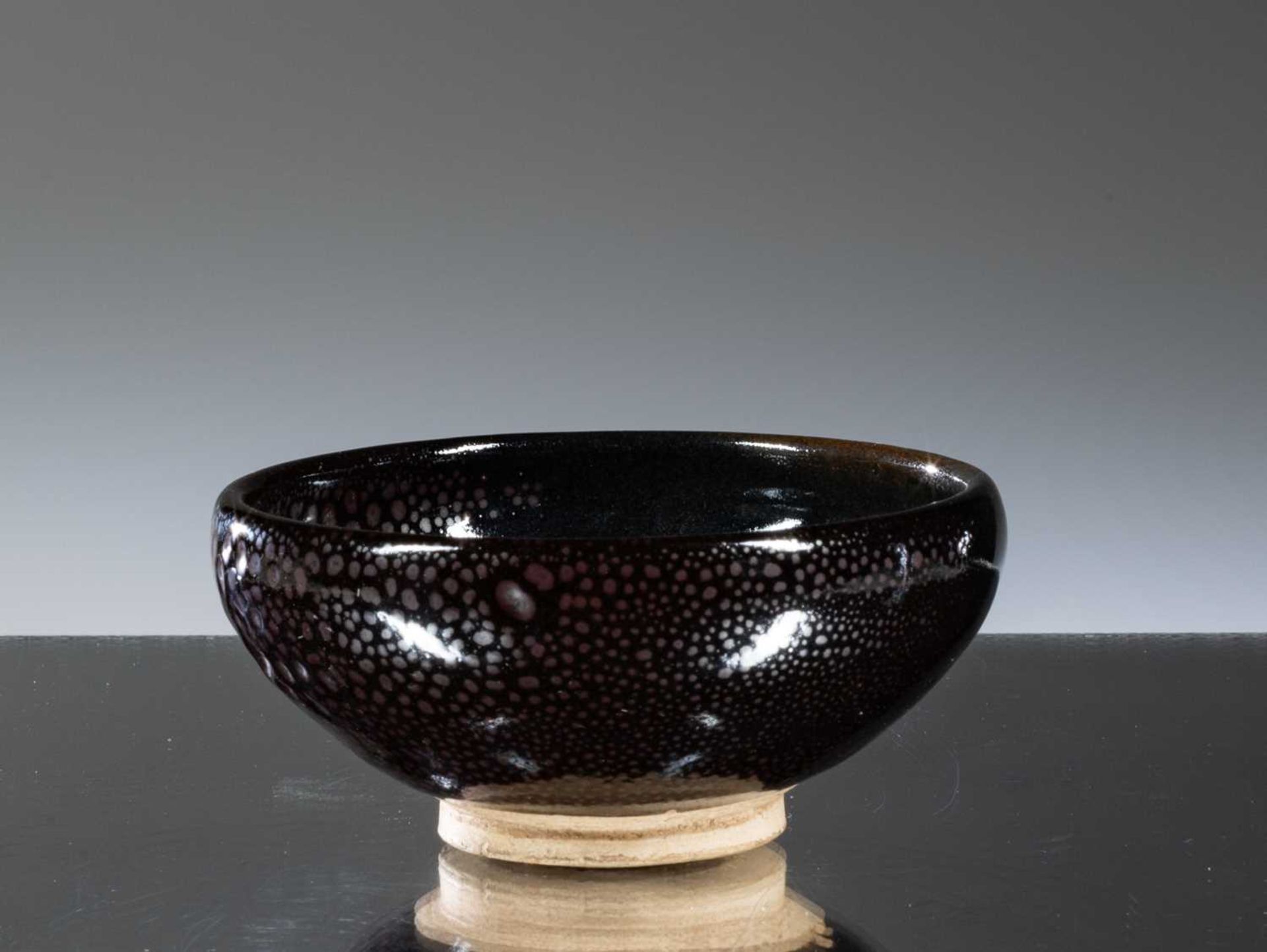 BLACK GLAZED 'OIL DRIP' CUP