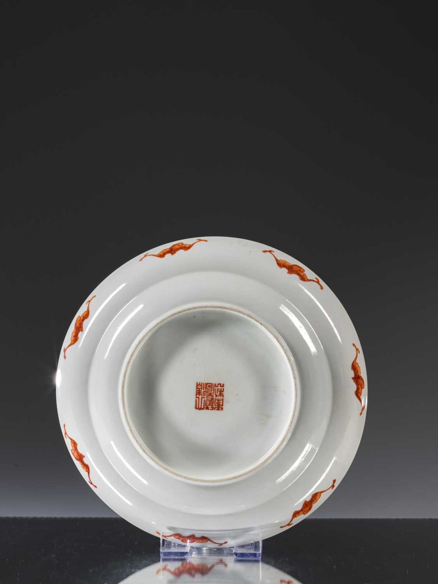 PORCELAIN DISH WITH CRANES - Image 2 of 3