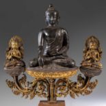 EXTREMLY RARE BUDDHA WITH CONSORTS