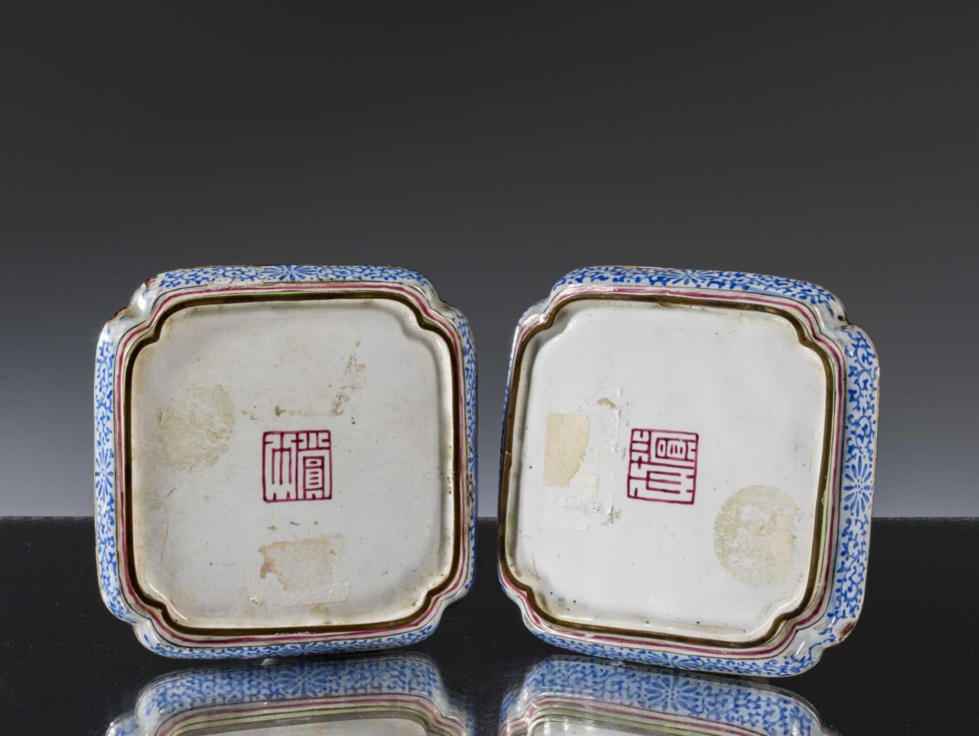 TWO SMALL SQUARE PLATES - Image 2 of 2