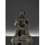 CHINESE SCULPTURE DEPICTING GUANDI , THE GOD OF WAR