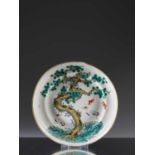 PORCELAIN DISH WITH CRANES