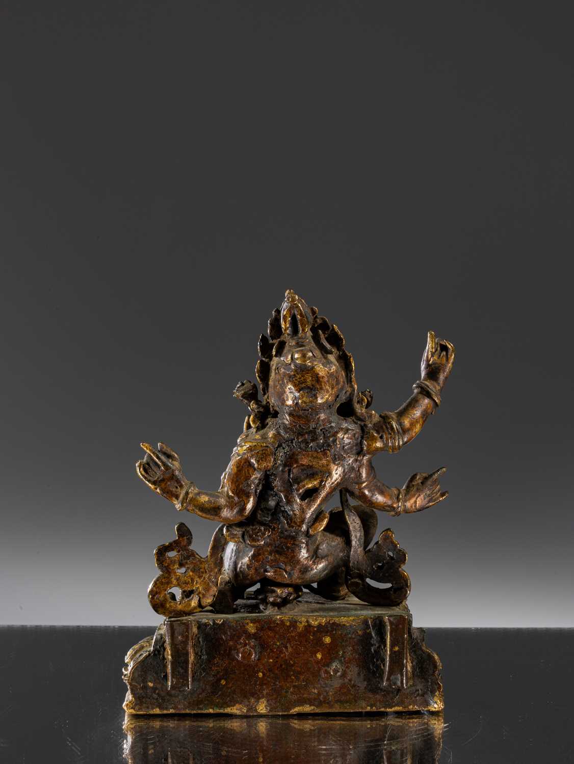 RARE BHAIRABA WITH CONSORT - Image 3 of 6