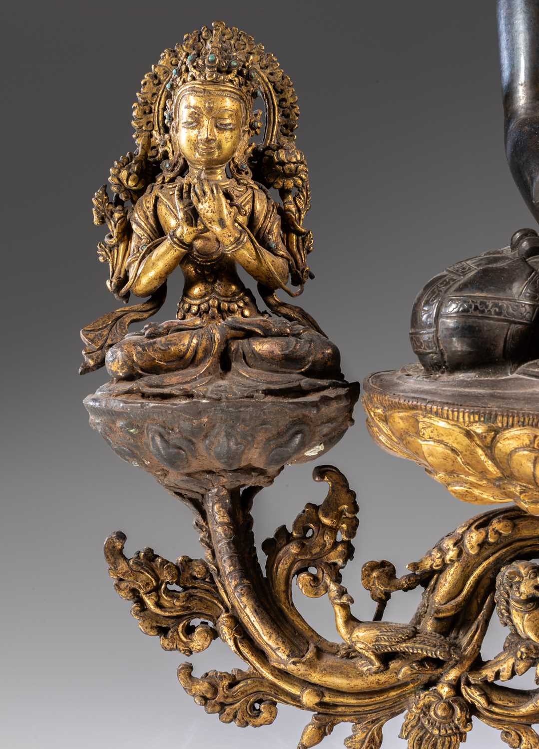 EXTREMLY RARE BUDDHA WITH CONSORTS - Image 9 of 27