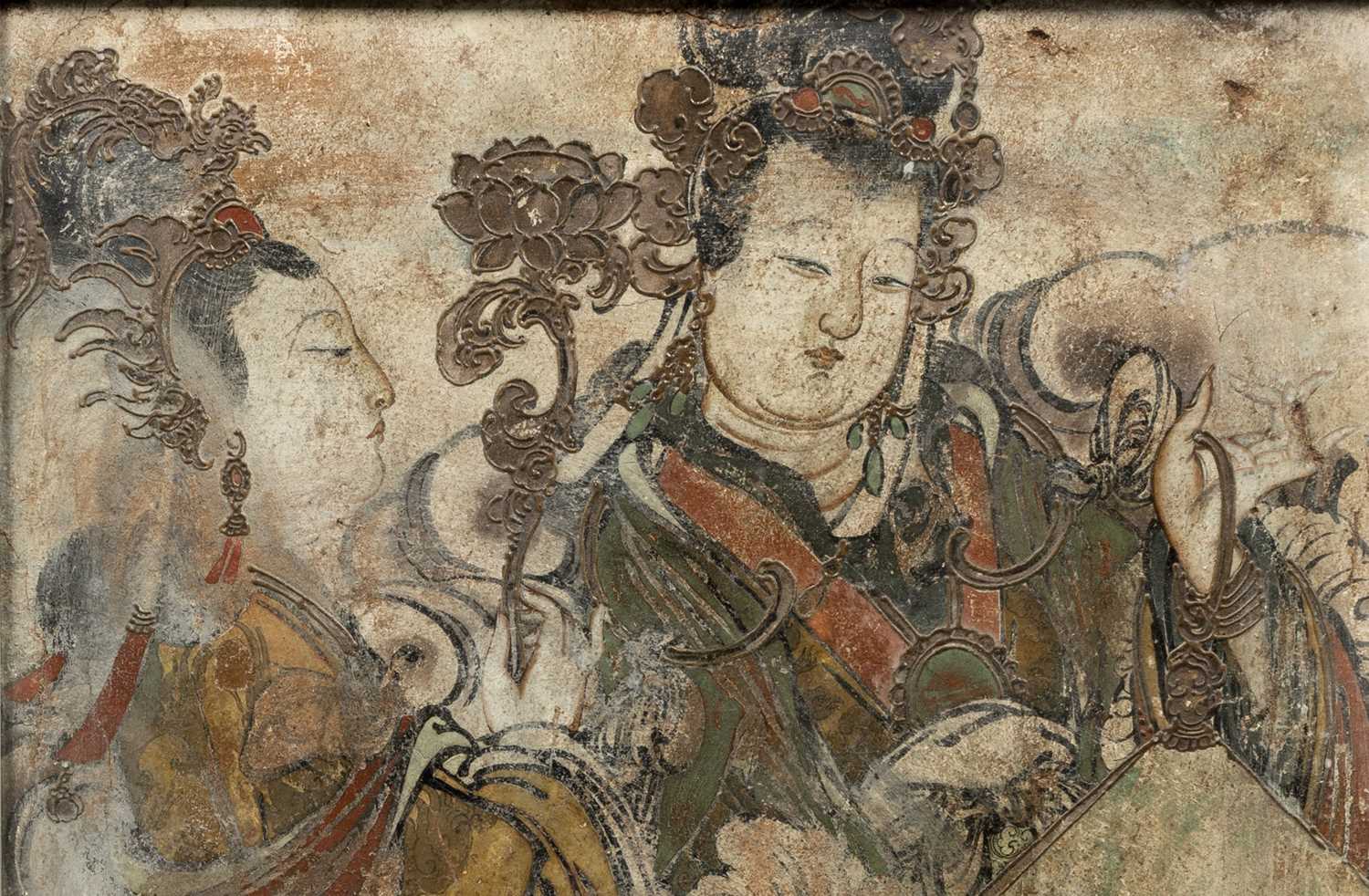 STANDING GUANYJIN'S WALL PAINTING - Image 4 of 4
