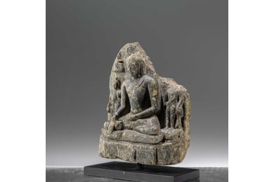 SEATED BIHAR INDIA STONE 12TH CENTURY BUDDHA - Bild 10 aus 12