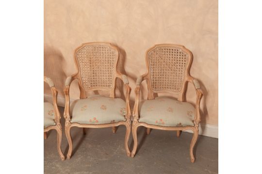 4 French Bergere Armchairs Fauteuil Canework Chairs - Image 11 of 13