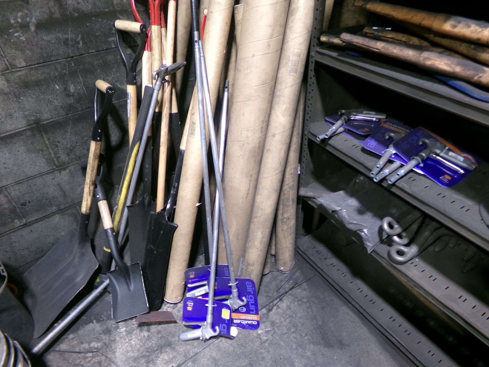 Lot of New Shovels, Air Guns and Ground Rods