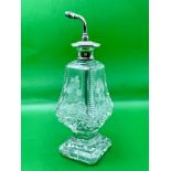 Atomizer Scent Bottle Edwardian American Sterling Etched Flowers Slight wear to top see photos. 