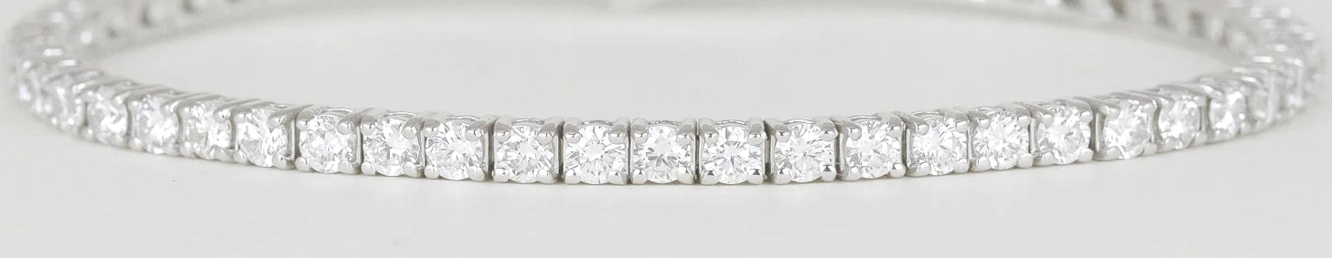 3.50CT DIAMOND TENNIS BRACELET (VS/SI) WHITE GOLD/ BRILLIANT CUT DIAMONDS (£5K CERT VALUE)