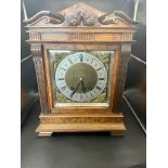 Lenzkirch Ting Tang 8 Day Striking table clock. Lenzkirch - German burr walnut mantel clock