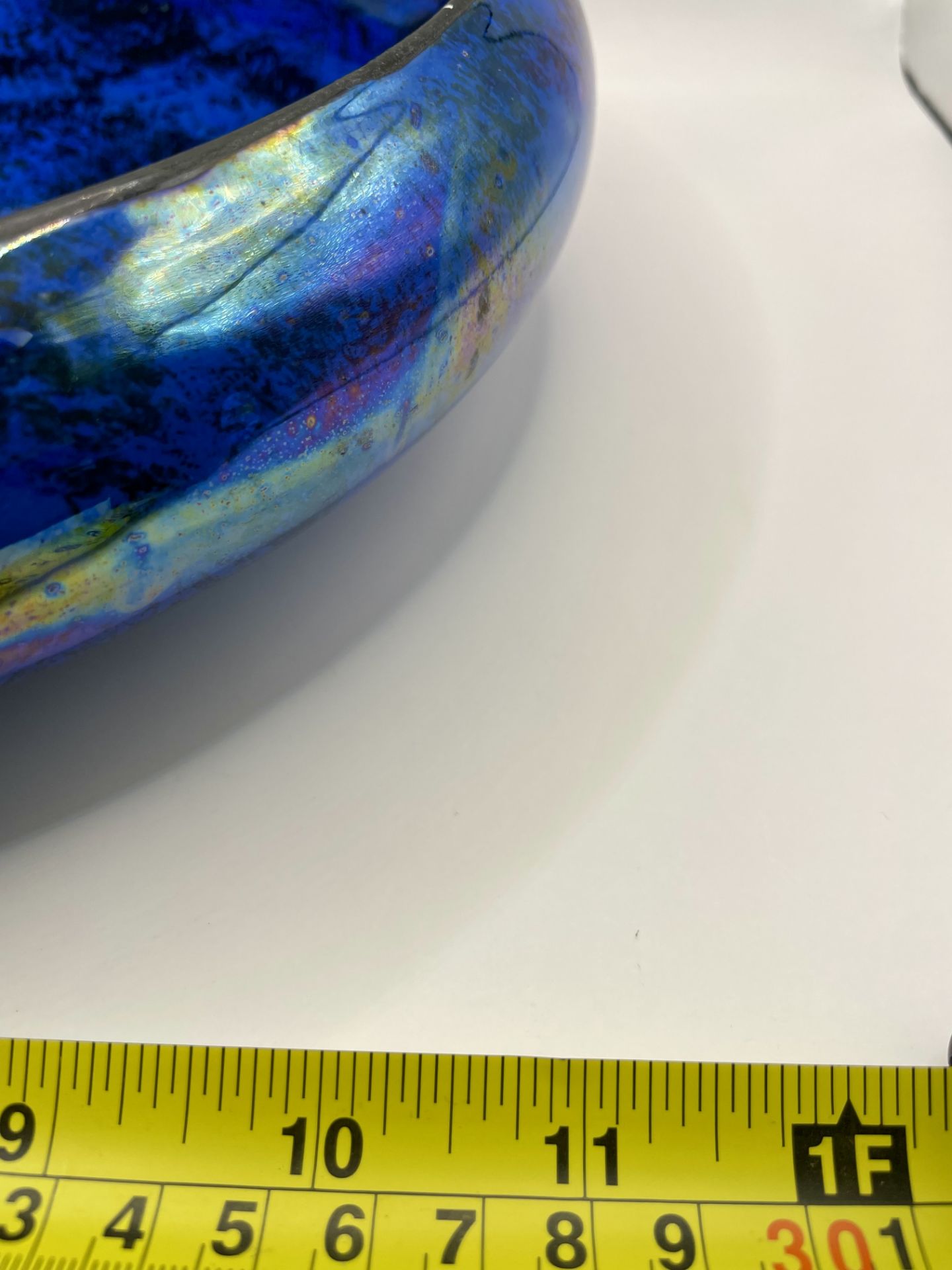 Large Burslem 1920s irridescent blue bowl stunning piece.  - Image 9 of 12