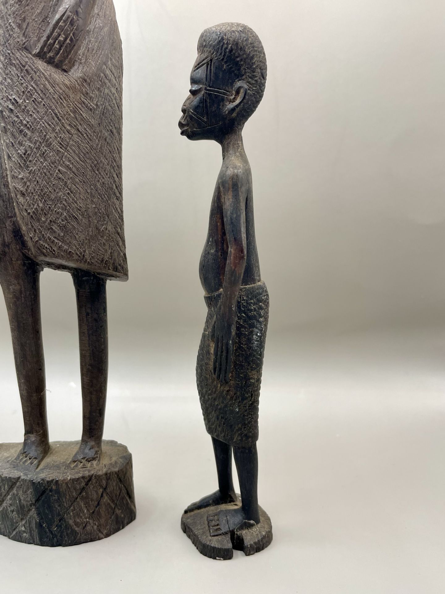 Two African antique Wooden carvings - Image 12 of 18
