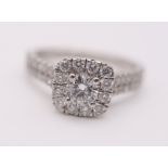 0.88CT DIAMOND RING (SIZE N1/2) in '950' PLATINUM SETTING