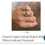 CHANEL COMET GEODE RING IN 18k WHITE GOLD & DIAMONDS