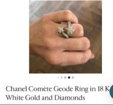 CHANEL COMET GEODE RING IN 18k WHITE GOLD & DIAMONDS