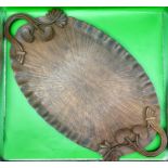 A 1920-30s Art Nouveau design, large wooden charger or tray.