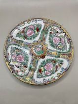 Antique Chinese Famille rose porcelain plate, circa 1860-80s
