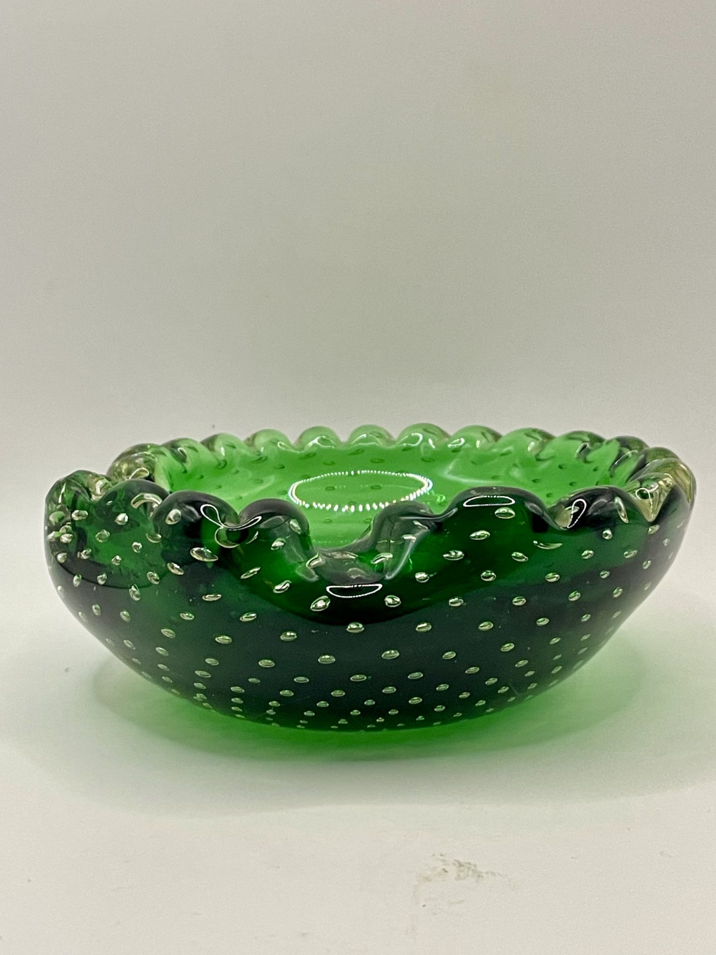 MID CENTURY MURANO "BULLICANTE" GLASS BOWL - ITALY - Image 4 of 9