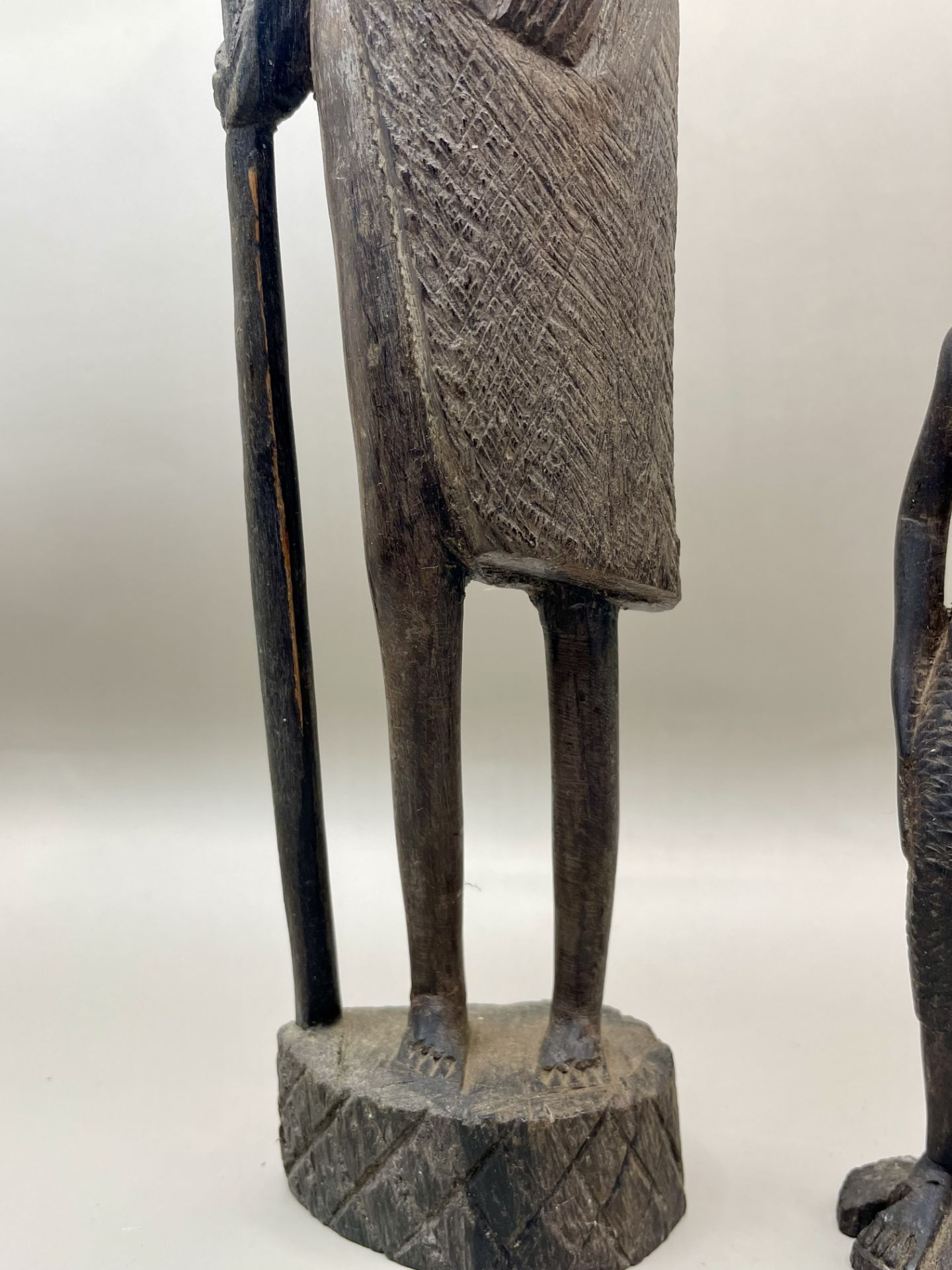 Two African antique Wooden carvings - Image 8 of 18